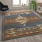 Flash Furniture Blue 8 x 10 Southwestern Style Patterned Area Rug OKR-RG1113-810-BL-GG - alternate 5